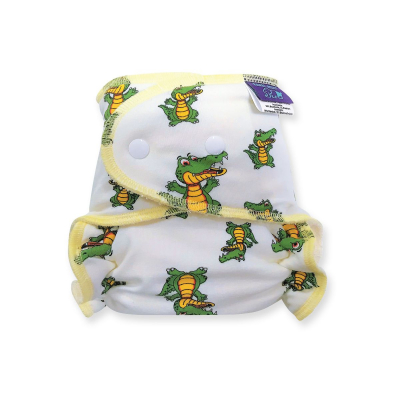 Cloth Bamboo Nappy One-size (snap) - Crocodiles BRP24