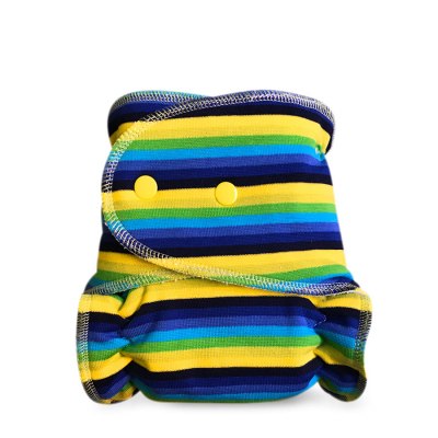 Cloth Bamboo Nappy One-size (snap) - Dark green stripes BRP71