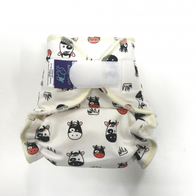 Cloth Bamboo Nappy One-size (velcro)  - Cow BRZ44