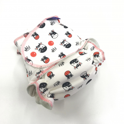 Cloth Bamboo Nappy  XL (Snap) - Cows on white XL-NOH-P-005