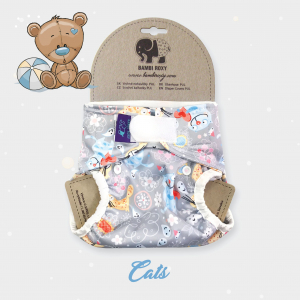 One-Size Nappy Cover /Velcro/ - Cats 1-PUL-Z-040