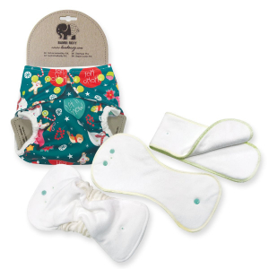 SIO Nappy One Size /Snap/ - Lucky planet and White 1-SIO-P-001
