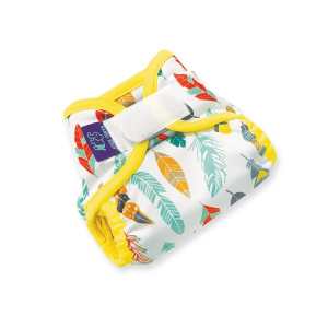 BAMBI-in Pocket Nappy NEW BORN - Letters and Yellow KAP-NB-016