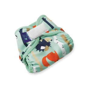 BAMBI-in Pocket Nappy NEW BORN - Foxes and White KAP-NB-017