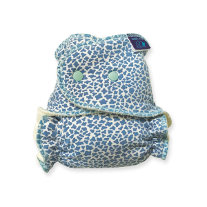 Night fitted nappy-hemp (Snap) - Spots Jeans NOC-P-129