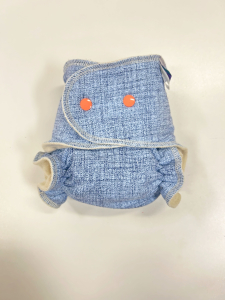 Night Fitted Nappy (VELCRO) - Miaou on Bordo Jeans NOC-Z-102
