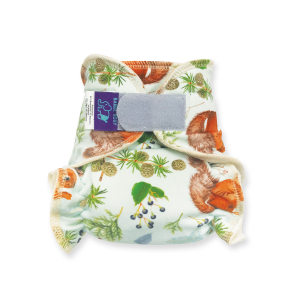 MAXI Cloth Nappy - NIGHT (Velcro) - Squirrels in the Wood MAXI-Z-019