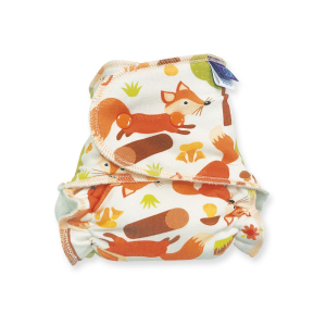 Night fitted nappy-hemp (Snap) - Foxes NOC-P-010