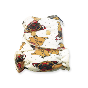 Night fitted nappy-hemp (Snap) - Dogs NOC-P-130